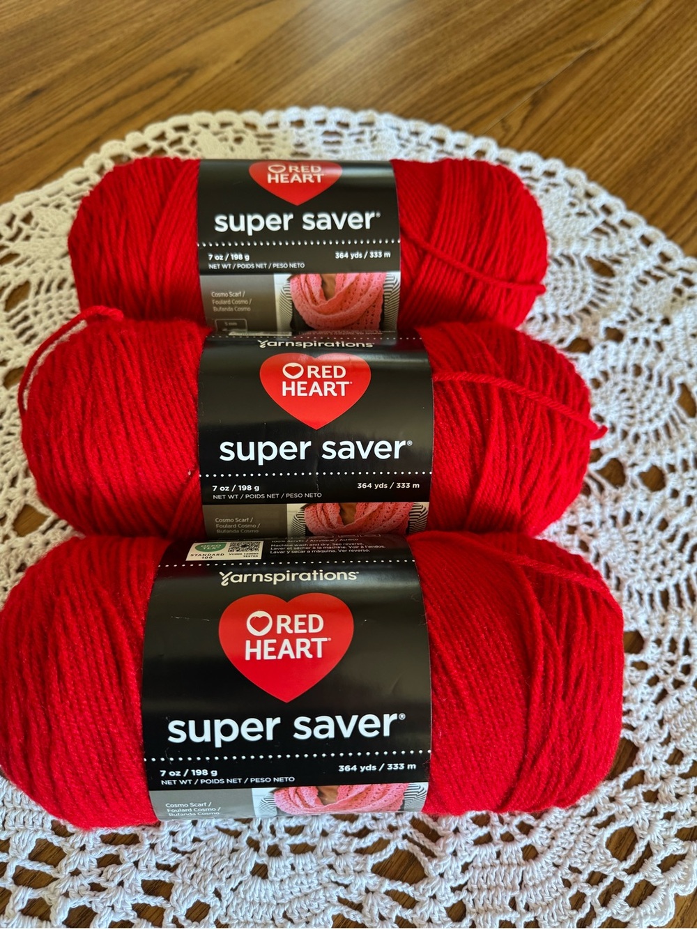 NWT 3 skeins RED HEART Super Saver Yarn
#4 Medium Worsted Weight Acrylic